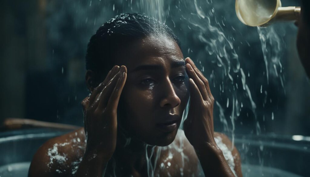 agua caliente en la limpieza facial