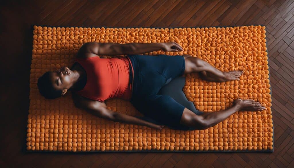 estera y almohada de acupresión