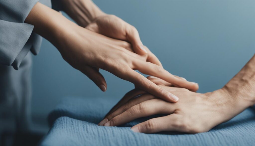 masaje de la mano