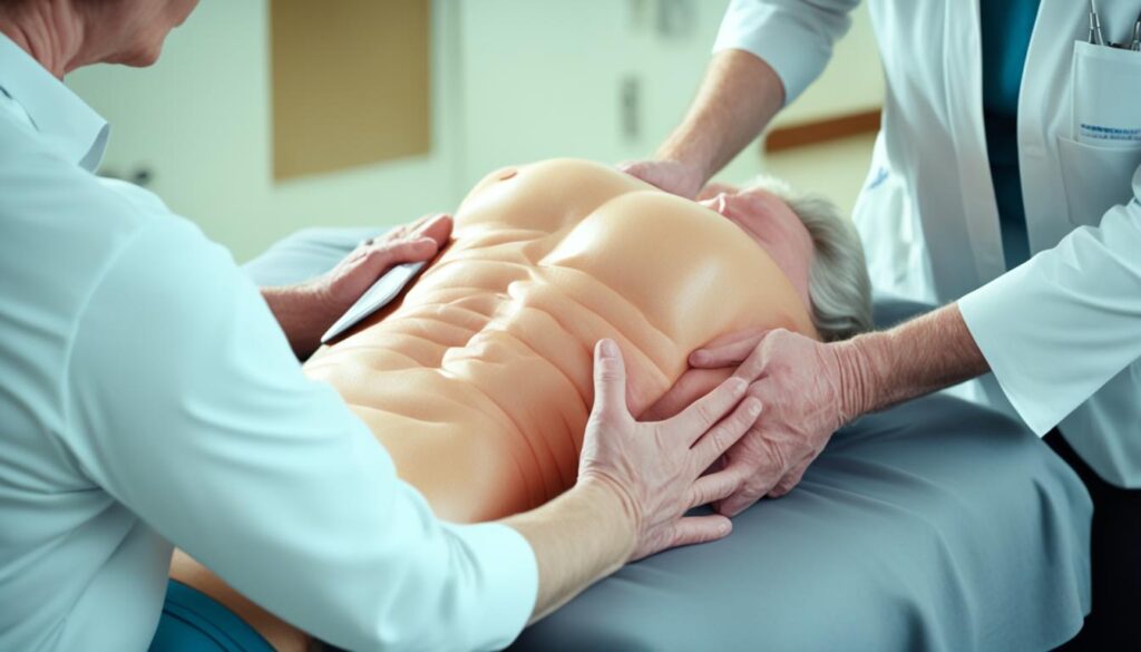 masaje postoperatorio de abdomen