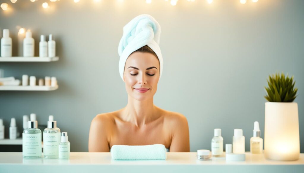 Preparación para una limpieza facial