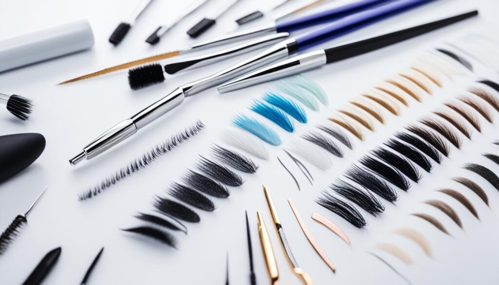 materiales para extensiones de pestañas