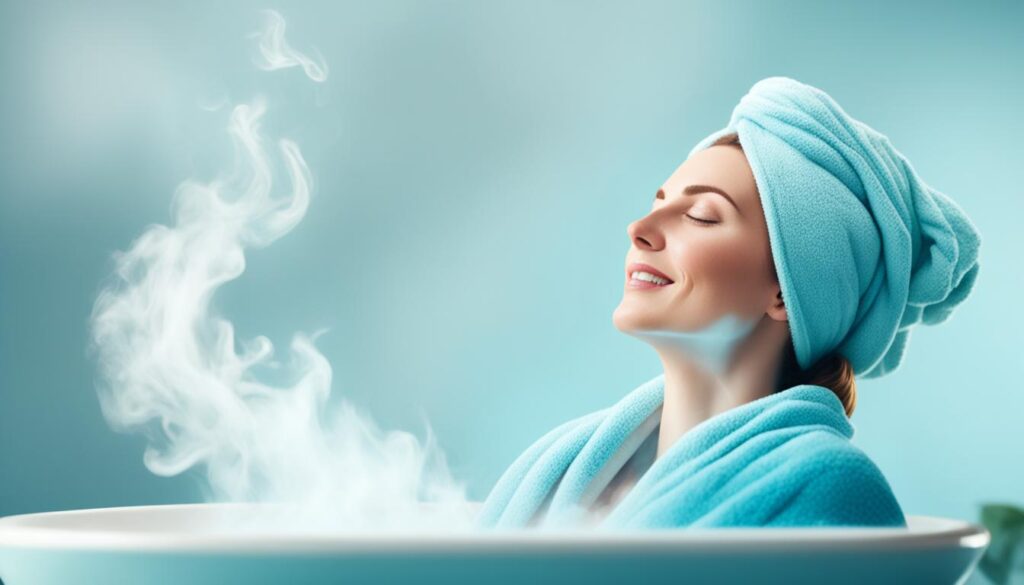 baño de vapor facial en casa