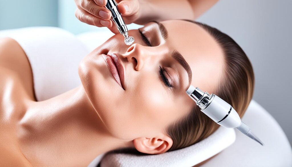 limpieza facial con punta de diamante