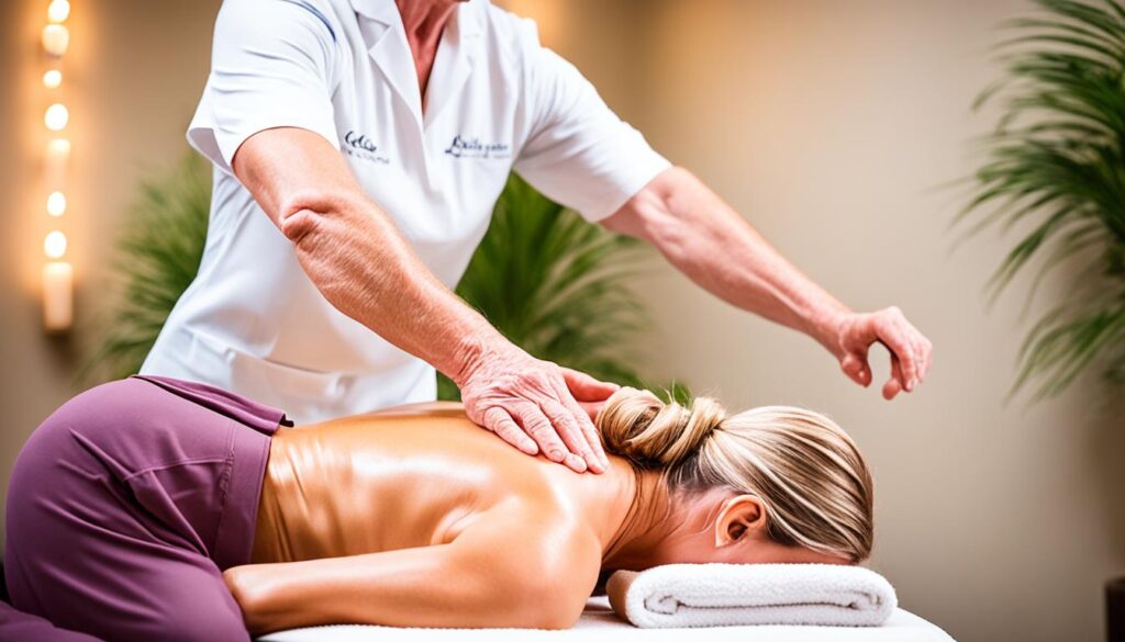 profesional de masajes descontracturantes