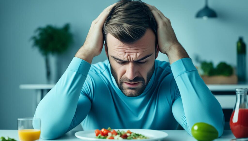 tensión muscular y dolor de cabeza al comer