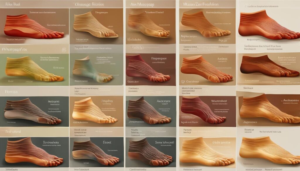 zonas de masajes en los pies