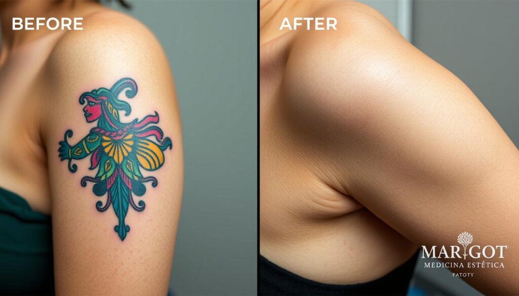 antes y después eliminación tatuajes