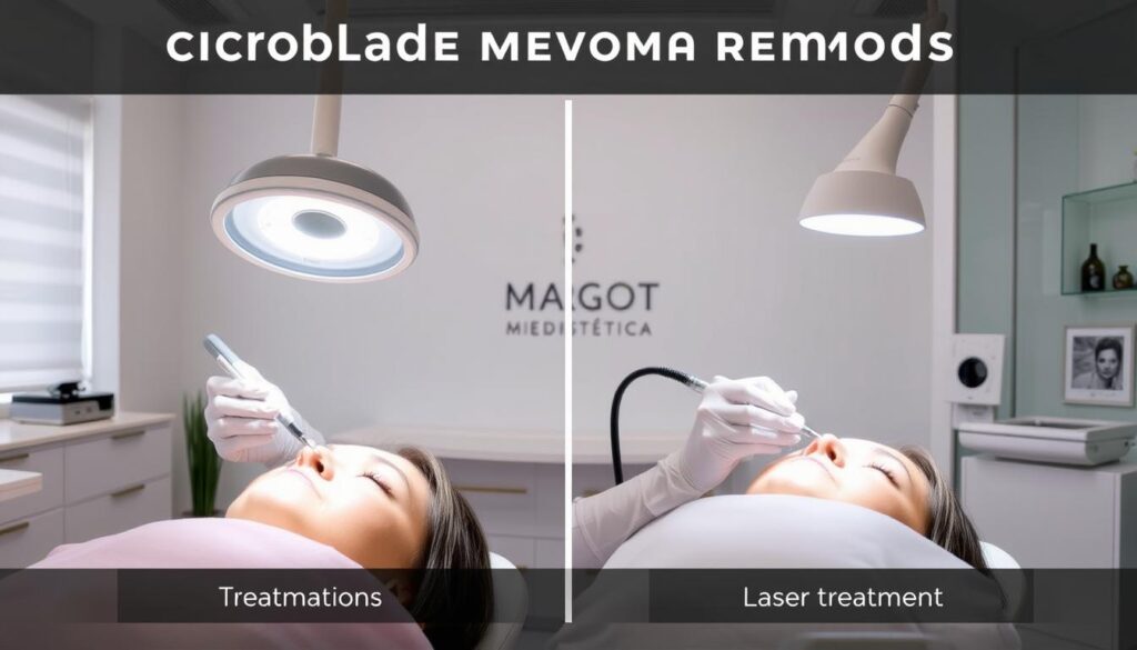 métodos de eliminación de microblading