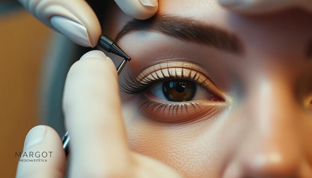 Depilación de cejas con hilo