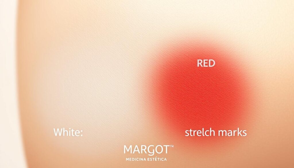 Diferencias entre estrías blancas y rojas
