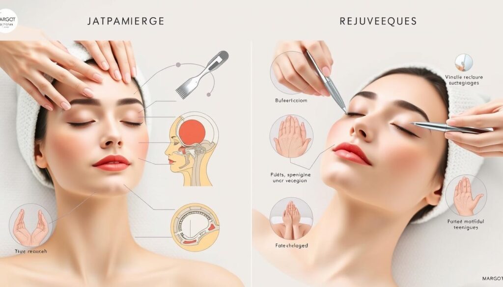 comparación de tratamientos faciales